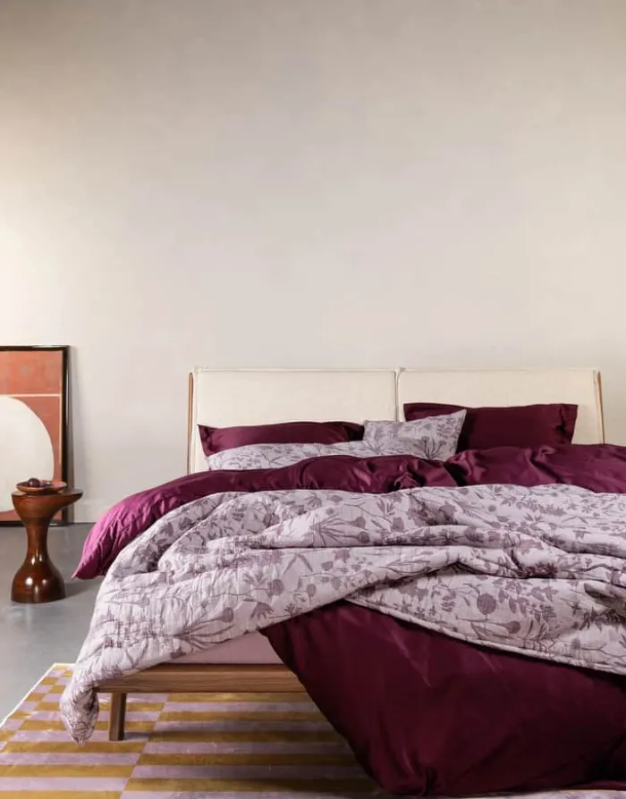 Essenza Maribel Sengetæppe B 180 x L 265 cm - Bomuld - Pale purple