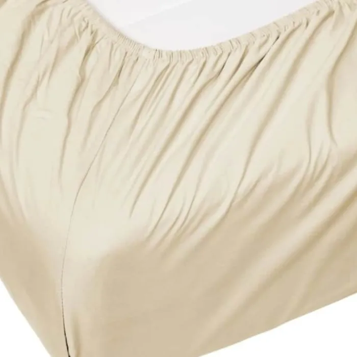 Essenza Minte Stræklagen B 160 x L 200 cm - Bomuldssatin - Oatmeal