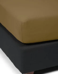 Essenza Organic Jersey Boxlagen B 90/100 x L 200/220 cm -Bomuldsjersey/elastan - Olivengrøn