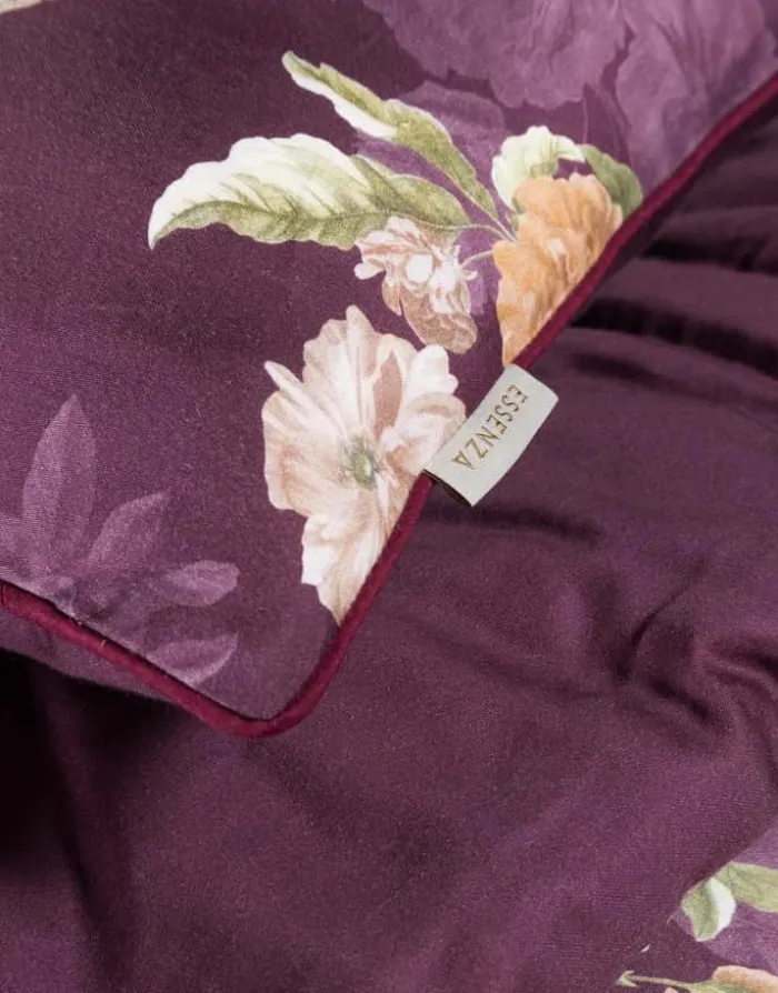 Essenza Orianna Sengetæppe B 150 x L 200 cm - Bomuldssatin - Mauve wine