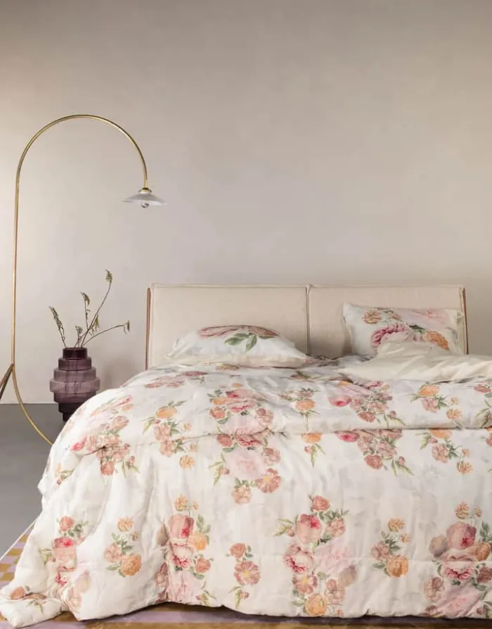 Essenza Orianna Sengetæppe B 220 x L 265 cm - Bomuldssatin - Vanilla