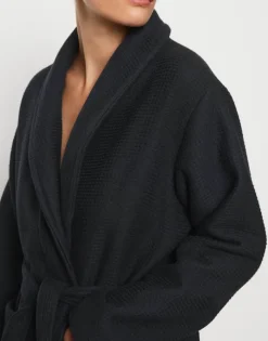Essenza Premium Badekåbe S - Bomuld - Dark Navy