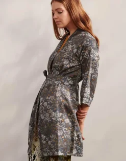 Essenza Sarai Ophelia Kimono XL - Bomuld - Nightblue