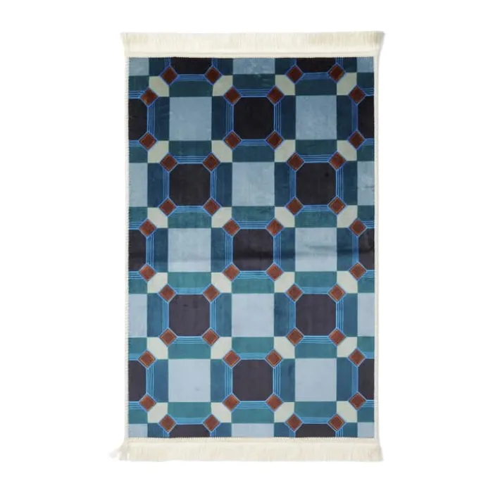 Essenza Teade Tæppe B 60 x L 90 cm - Polyester/bomuld - Nightblue