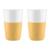 Eva Solo Cafe Latte Krus - 2 stk. 36 cl - Porcelæn/silikone - Golden sand