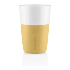 Eva Solo Cafe Latte Krus - 2 stk. 36 cl - Porcelæn/silikone - Golden sand