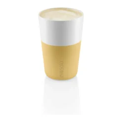 Eva Solo Cafe Latte Krus - 2 stk. 36 cl - Porcelæn/silikone - Golden sand