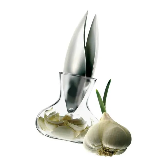 Eva Solo Hvidløgspresser H 18 x B 10 x L 10 cm - Rustfrit stål/mundblæst glas
