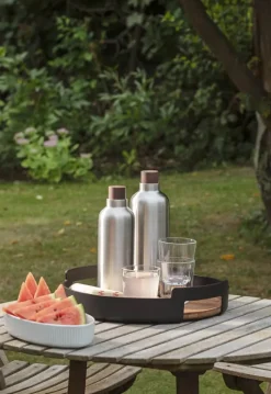 Eva Solo Liquid Lounge Termoflaske 1 liter - Genanvendt rustfrit stål/kunststof - Børstet stål