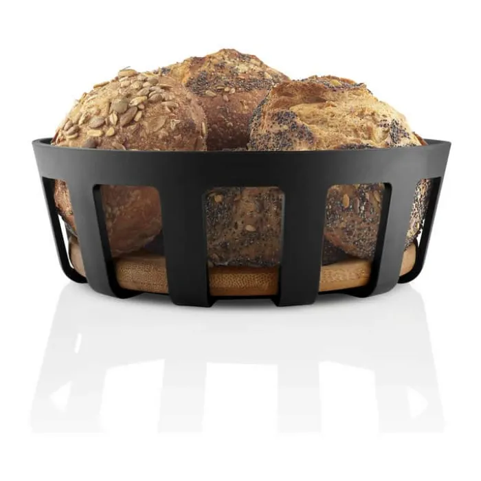 Eva Solo Nordic Kitchen Brødkurv Ø 21,5 x H 7 cm - Bambus/kunststof - Natur/sort