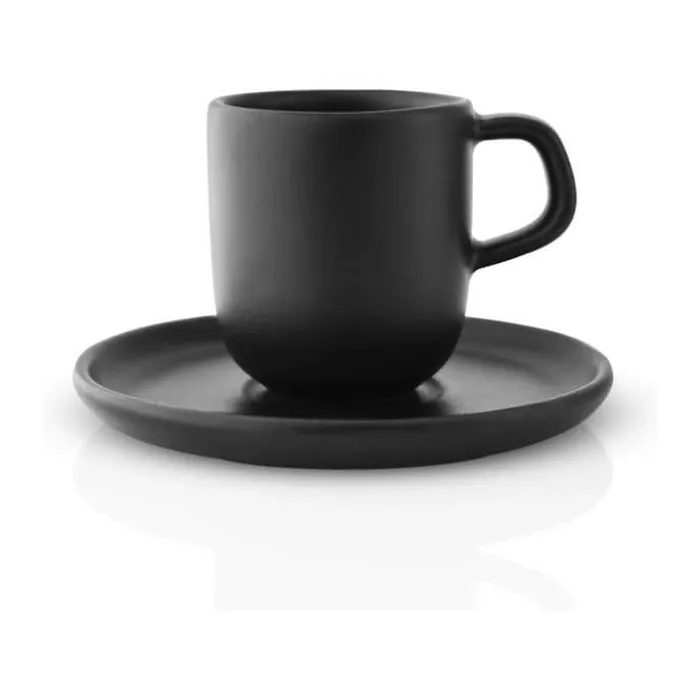 Eva Solo Nordic kitchen Espressokop m. underkop 7 cl - Stentøj - Sort