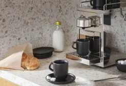 Eva Solo Nordic kitchen Espressokop m. underkop 7 cl - Stentøj - Sort