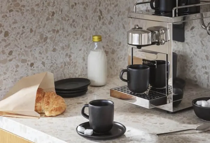 Eva Solo Nordic kitchen Espressokop m. underkop 7 cl - Stentøj - Sort