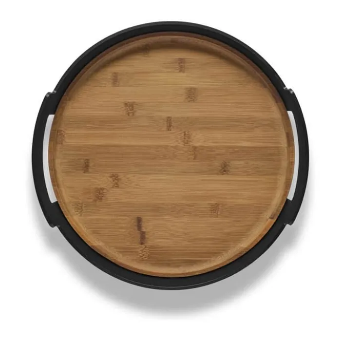 Eva Solo Nordic Kitchen Serveringsbakke Ø 35 x H 8 cm - Karboniseret Bambus - Sort/natur