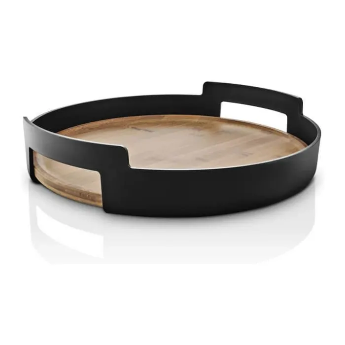 Eva Solo Nordic Kitchen Serveringsbakke Ø 35 x H 8 cm - Karboniseret Bambus - Sort/natur