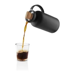 Eva Solo Silhouette Termokande 1 liter - Kunststof/Egetræ/Rustfrit stål - Sort