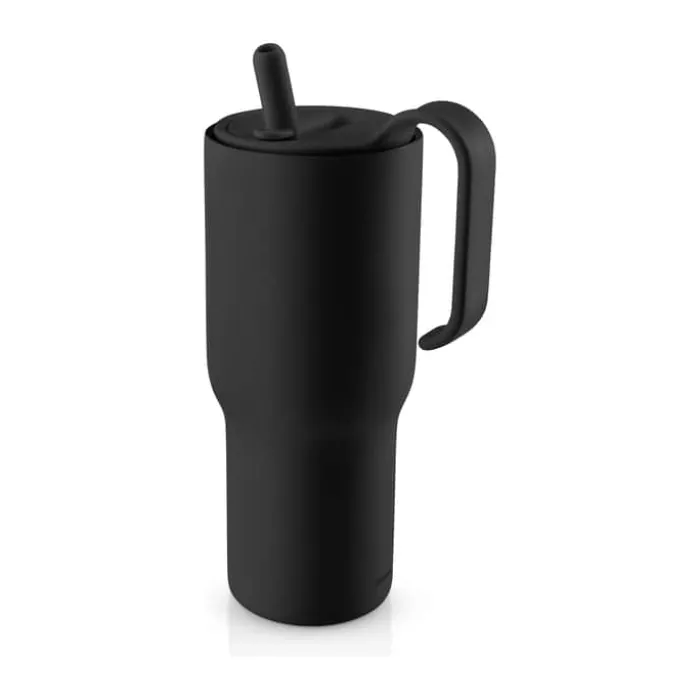 Eva Solo Sip'n'Go Tumbler 0,9 liter - Genanvendt rustfrit stål/kunststof - Black