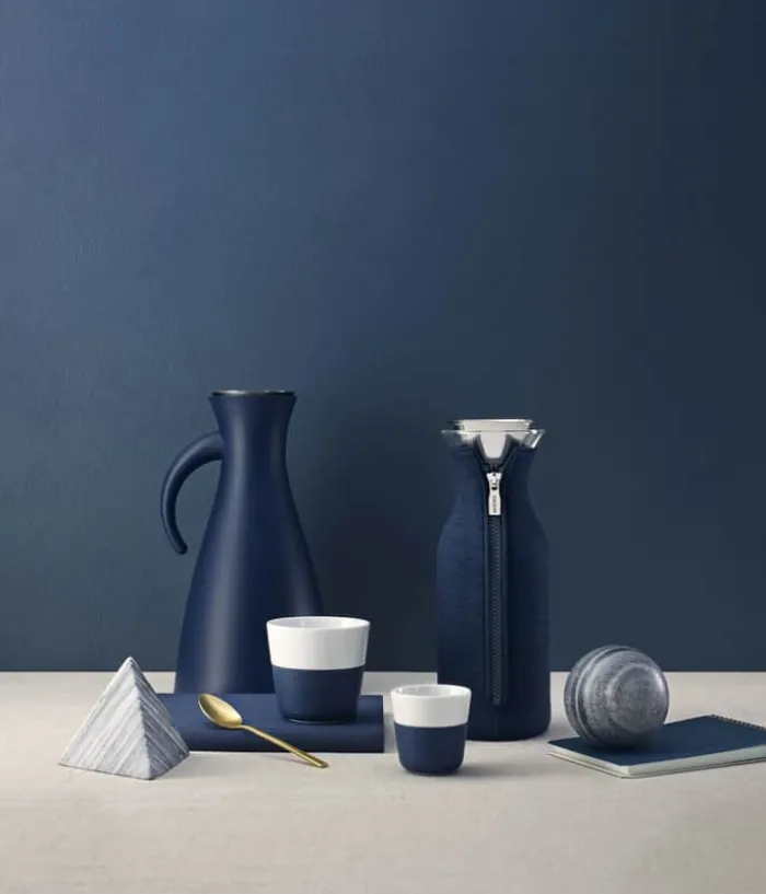 Eva Solo Termokande 1 liter - Glas/kunststof - Matt Navyblue