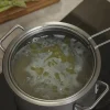 Eva Trio Glaslåg Ø 13 cm -90% genanvendt rustfrit stål- Børstet stål