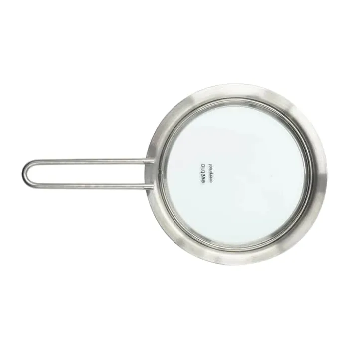 Eva Trio Glaslåg Ø 13 cm -90% genanvendt rustfrit stål- Børstet stål