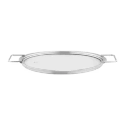 Eva Trio Glaslåg Ø 24 cm -90% genanvendt rustfrit stål- Børstet stål