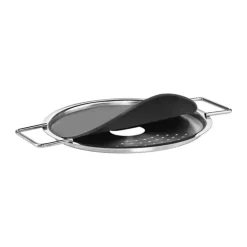 Eva Trio Hældelåg Ø 16 cm - 90% genanvendt rustfrit stål/silikone - Børstet stål