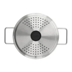 Eva Trio Hældelåg Ø 16 cm - 90% genanvendt rustfrit stål/silikone - Børstet stål