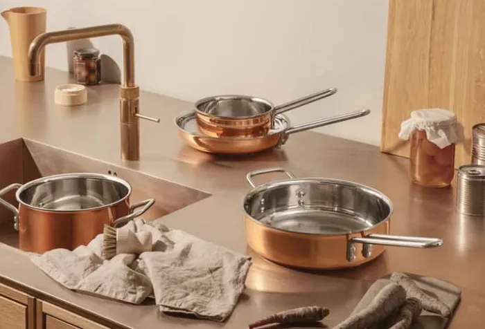 Eva Trio Kobber Stegepande Ø 24 cm - Kobber - Stål