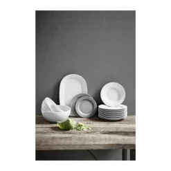 Eva Trio Legio Nova Dyb Tallerken Ø 22 cm - Porcelæn - Hvid