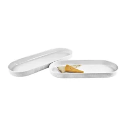Eva Trio Legio Nova Serveringsfad - 2 dele L 30/35 cm - Porcelæn - Hvid