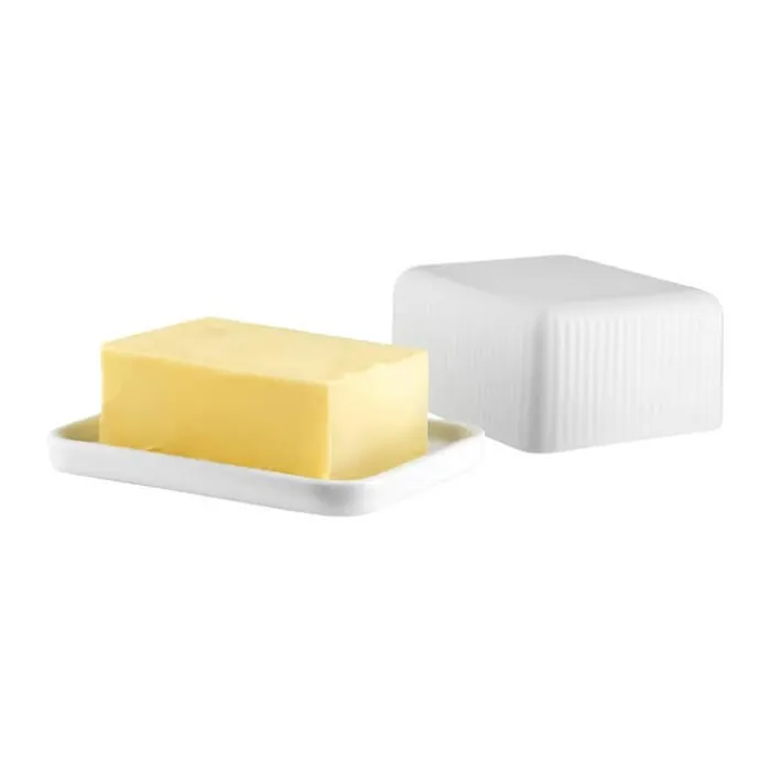 Eva Trio Legio Nova Smørboks H 6 x B 8 x L 11 cm - Porcelæn - Hvid