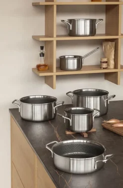 Eva Trio Multi Mosaic Gryde 6,5 liter - Rustfrit stål/aluminium - Mat stål