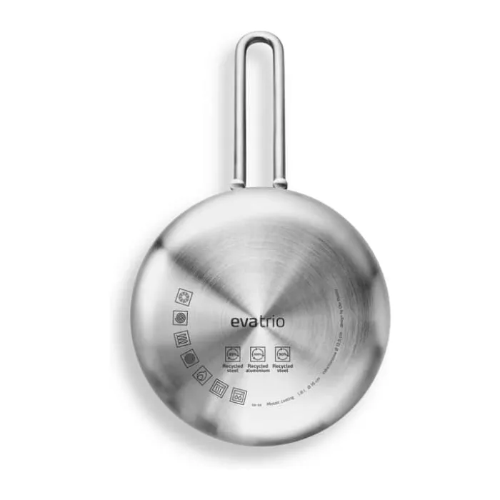 Eva Trio Multi Mosaic Kasserolle 1,8 liter - Rustfrit stål/aluminium - Mat stål