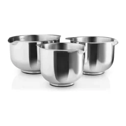 Eva Trio Røreskålsæt - 3 dele 1,5/2,0/3,0 liter - Rustfrit stål/Silikone - Stål
