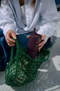 Eva Trio Sip'n'Go Tumbler 0,6 liter - Rustfrit stål/kunststof - Fig purple