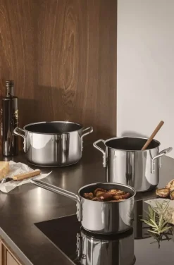 Eva Trio Stainless Steel Gryde 3,6 liter - Genanvendt rustfrit stål/aluminium - Keramisk Slip-Let® belægning