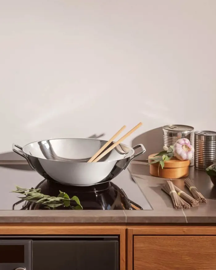 Eva Trio Stainless Steel Wok Ø 32 - Genanvendt rustfrit stål