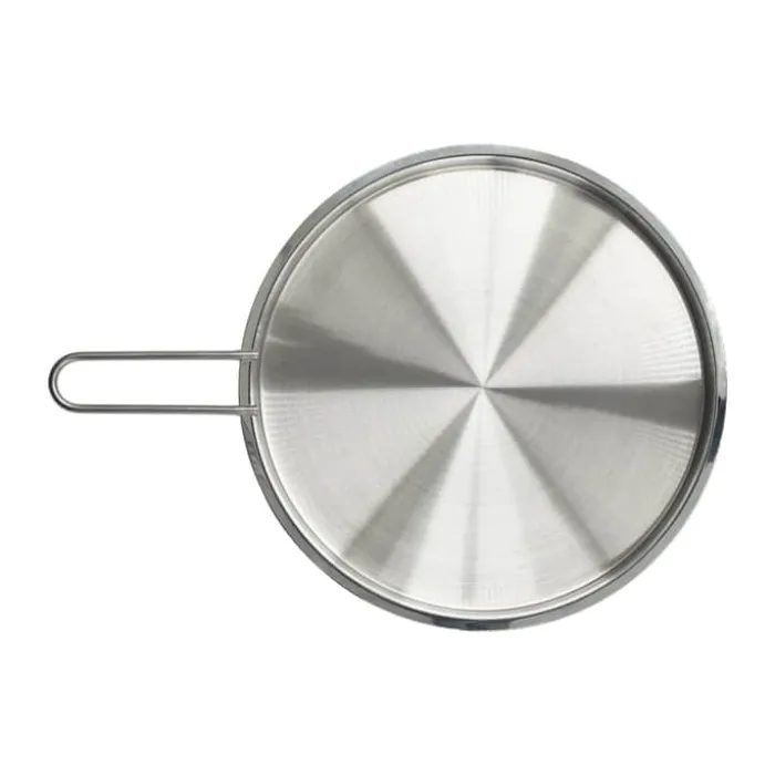 Eva Trio Tallerkenlåg Ø 24 cm - 90% genanvendt rustfrit stål - Børstet stål