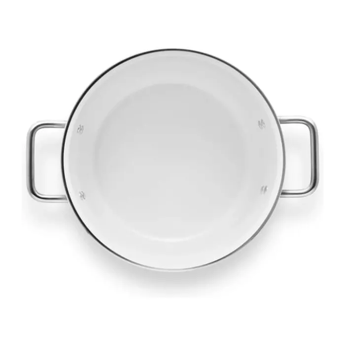 Eva Trio White Line Gryde 2,5 liter - Genanvendt aluminium/Rustfrit stål - Keramisk Slip-Let® belægning