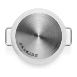Eva Trio White Line Gryde 2,5 liter - Genanvendt aluminium/Rustfrit stål - Keramisk Slip-Let® belægning