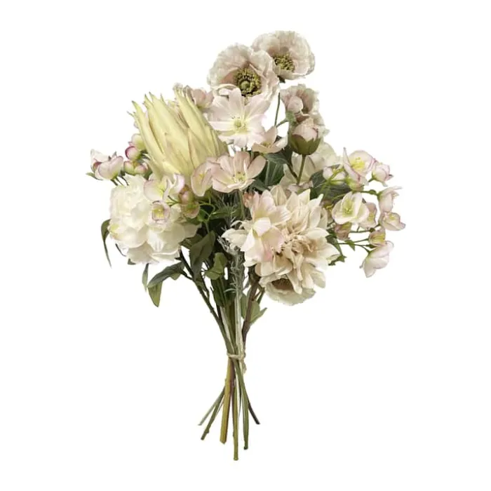 everbloom Kunstig Blomsterbuket H 60 - Kunststof/metal - Fersken
