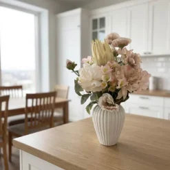everbloom Kunstig Blomsterbuket H 60 - Kunststof/metal - Fersken