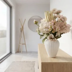 everbloom Kunstig Blomsterbuket H 60 - Kunststof/metal - Fersken