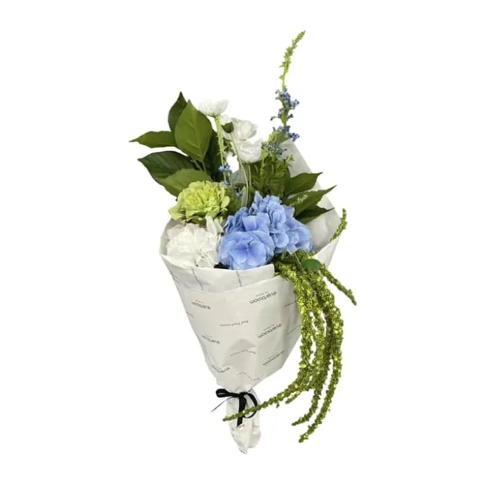 everbloom Kunstig Real Touch Blomsterbuket H 78 cm - Plastik/metal - Blå