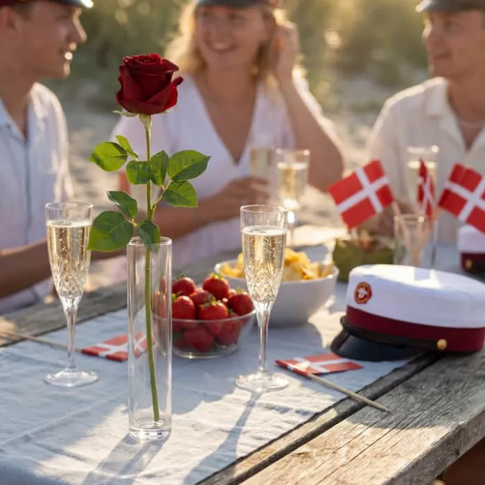 everbloom Kunstig Rose H 66 cm - Kunststof - Rød
