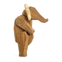 FableWood Mor-elefant H 15 cm - Magnetisk - Valnødde-/asketræ