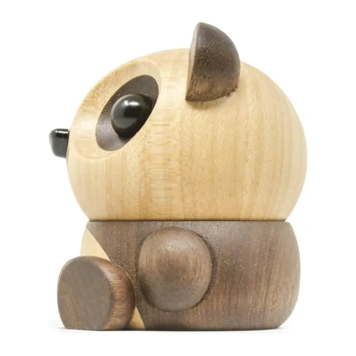 FableWood Panda - Pom Pom H 6 cm - Valnødde- og asketræ