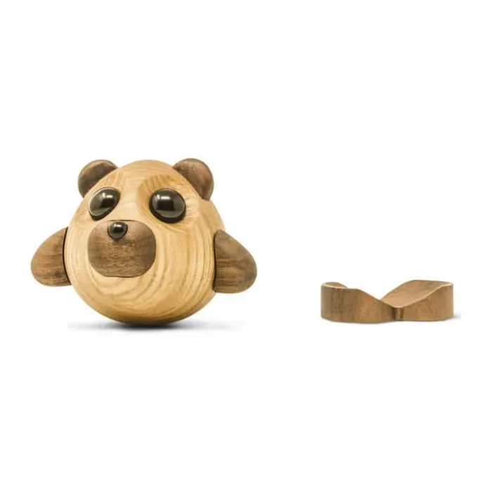 FableWood Pick Me Up Bjørn - Teddy H 10 cm - Valnødde- og asketræ