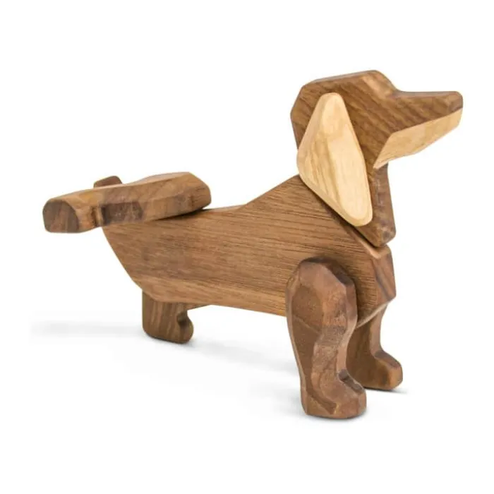 FableWood Stor Gravhund Magnetisk - Valnødde- og asketræ