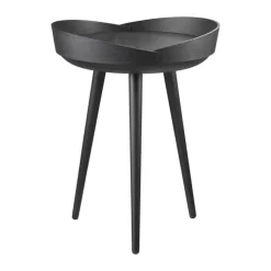 FDB Møbler D106 Bakketop Bakkebord Ø 38 x H 48,5 cm - Certificeret egetræ - Sort